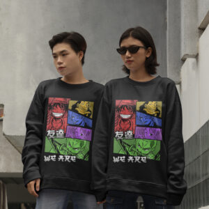 5 Characters One Piece – Unisex Oversized Sweatshirt