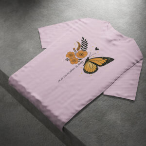 Butterfly V2 OSF Facing Oversized T shirt Mockup